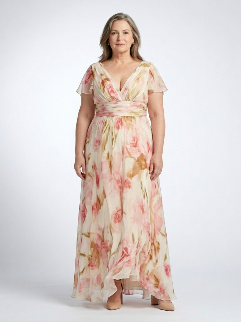 Elspeth | Soft Floral Maxi Dress